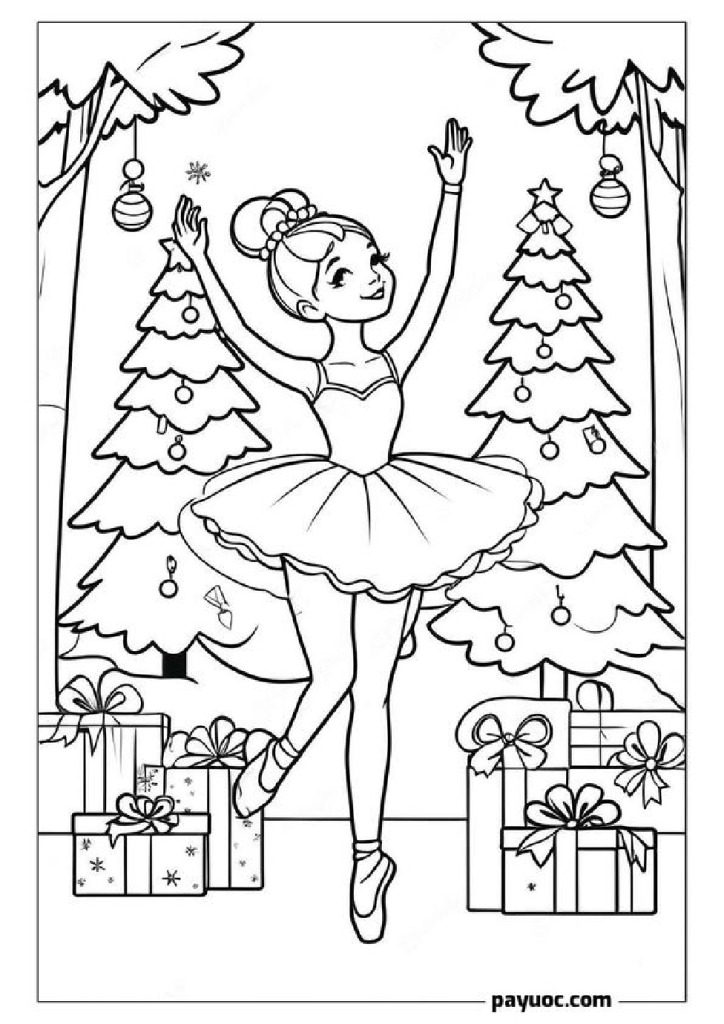15+ Christmas Ballerina Coloring Pages (FREE PDFs)