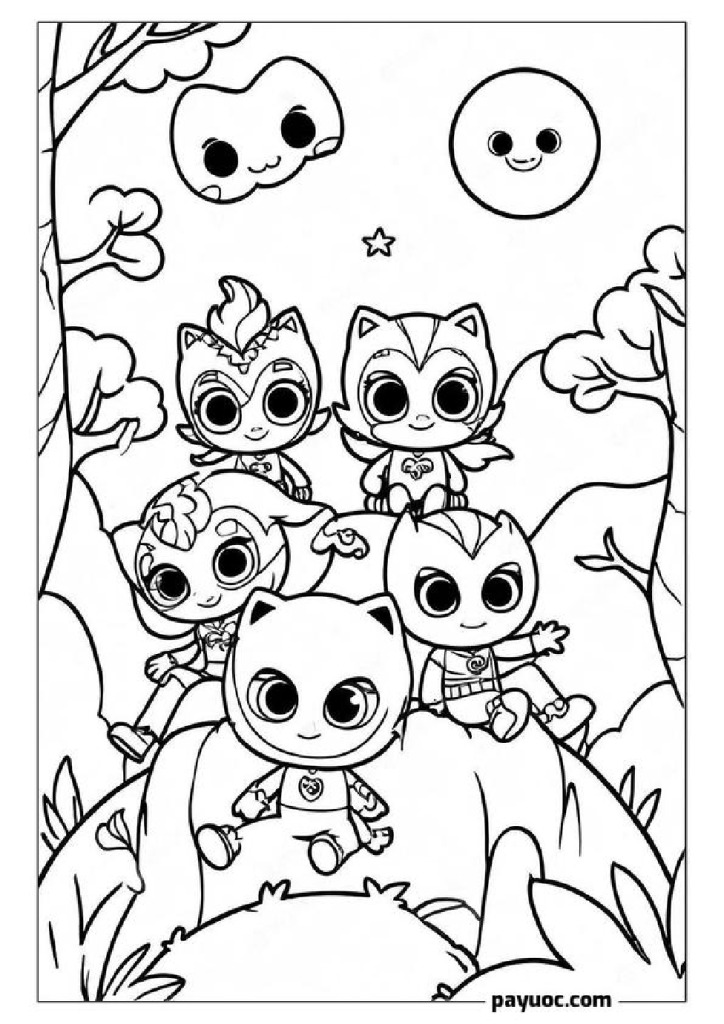 20+ PJ Masks Halloween Coloring Pages (FREE PDFs)