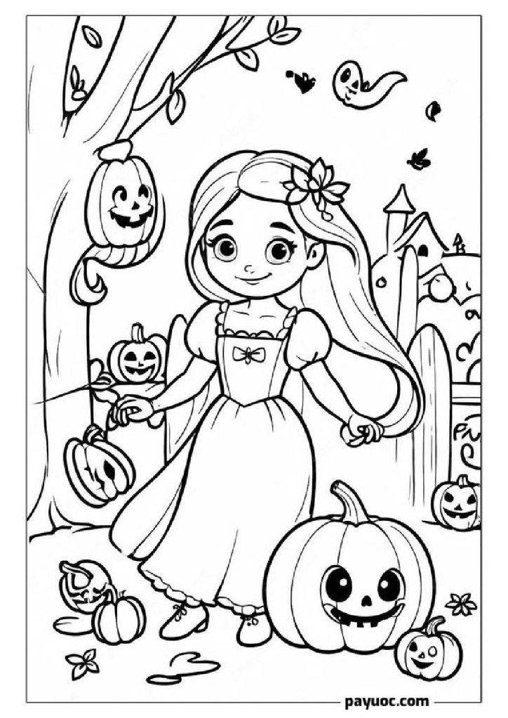 25+ Rapunzel Halloween Coloring Pages (FREE PDFs)