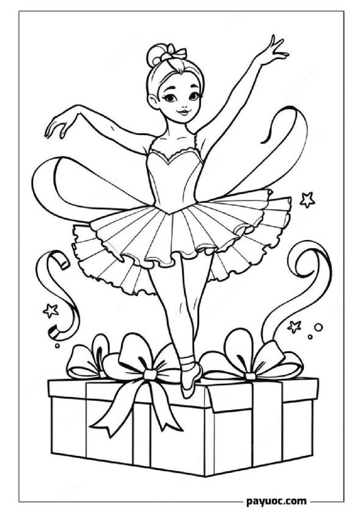 15+ Christmas Ballerina Coloring Pages (FREE PDFs)