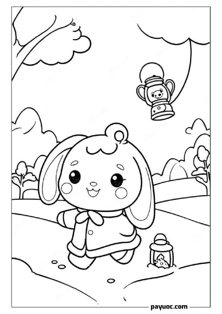 Cinnamoroll Christmas Coloring Pages