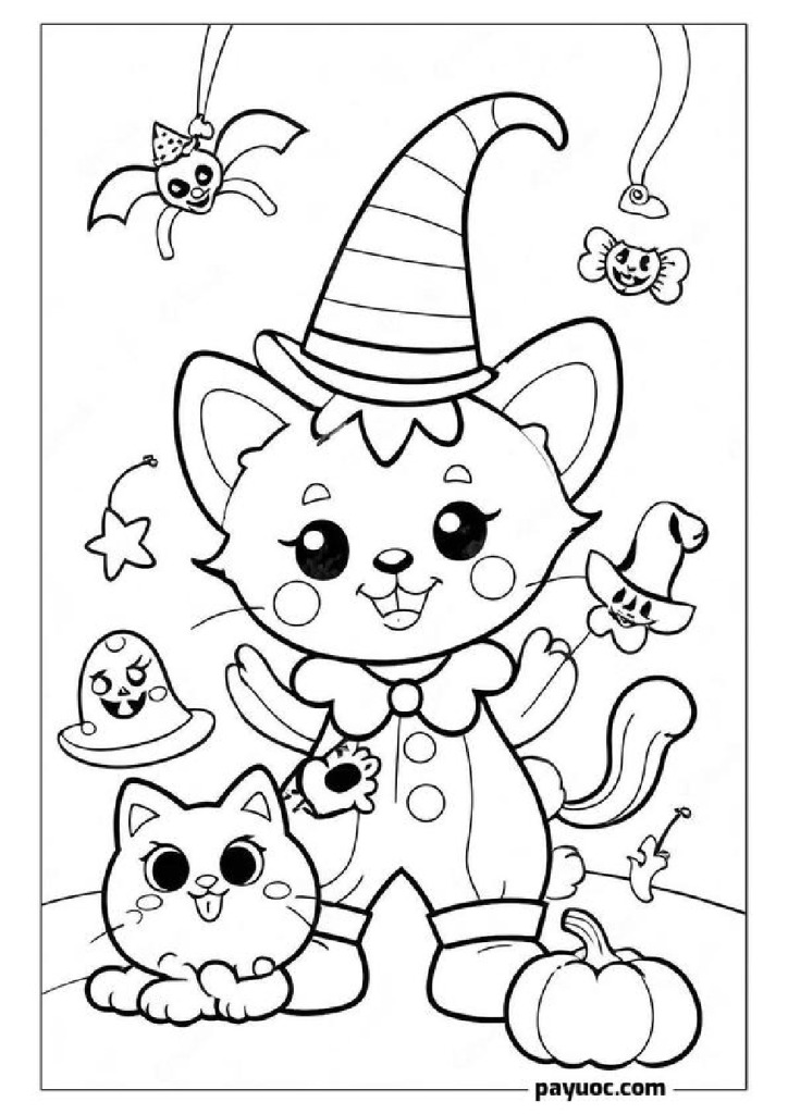 Clown and the Witch Cat