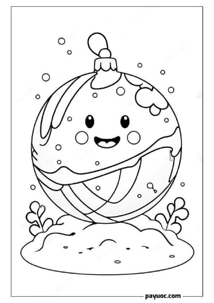 Christmas Ball Coloring Pages for Kids