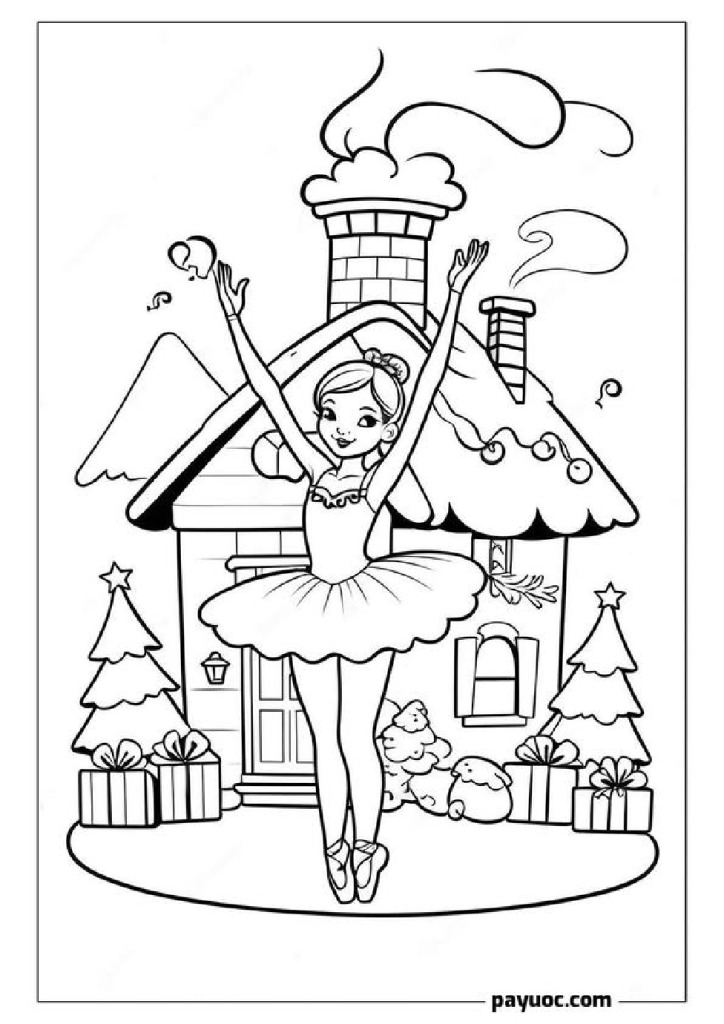 15+ Christmas Ballerina Coloring Pages (FREE PDFs)