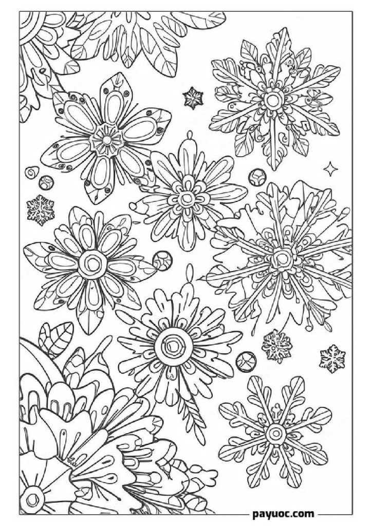 Christmas Snowflake Coloring Pages