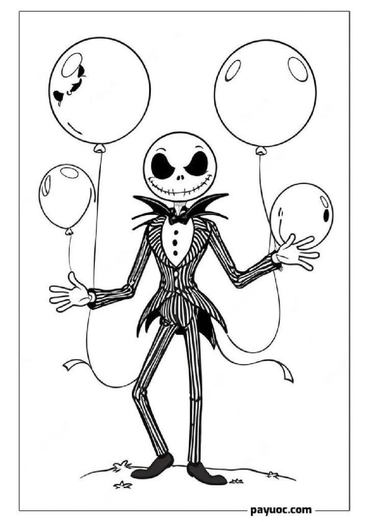 Jack Skellington Halloween Coloring Pages