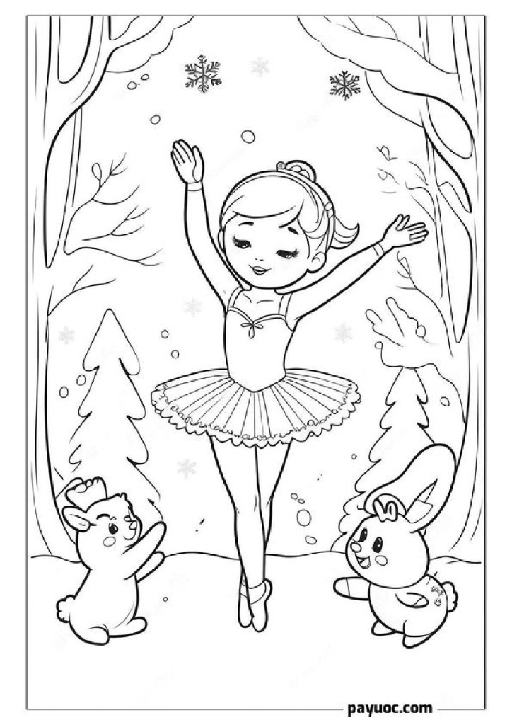15+ Christmas Ballerina Coloring Pages (FREE PDFs)