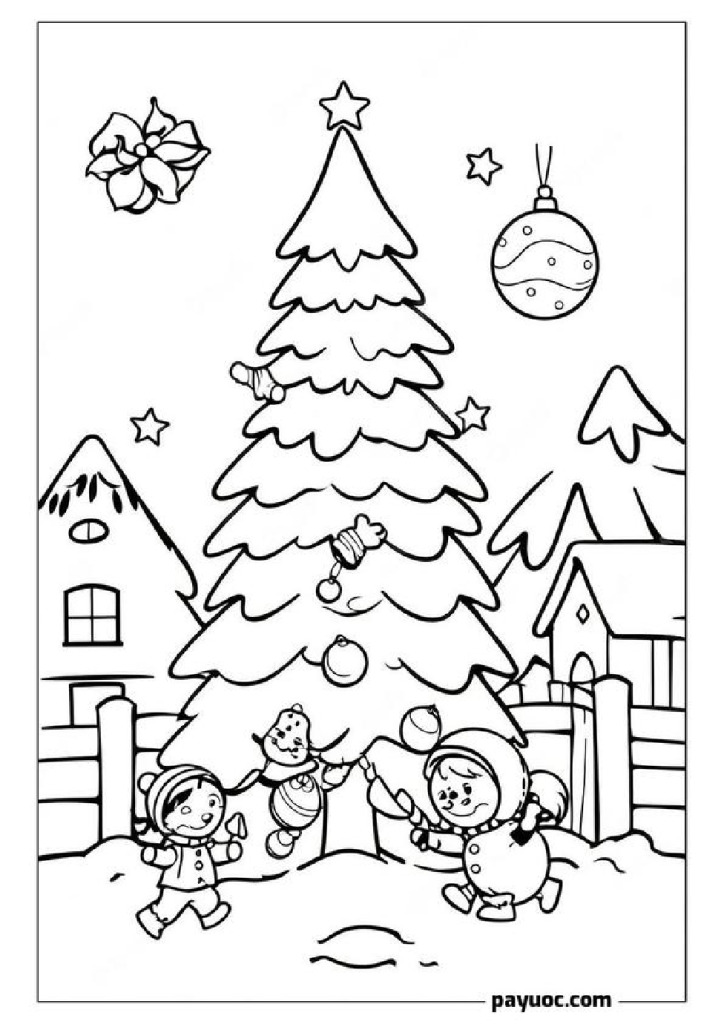 20+ Christmas Village Coloring Pages (FREE PDFs)