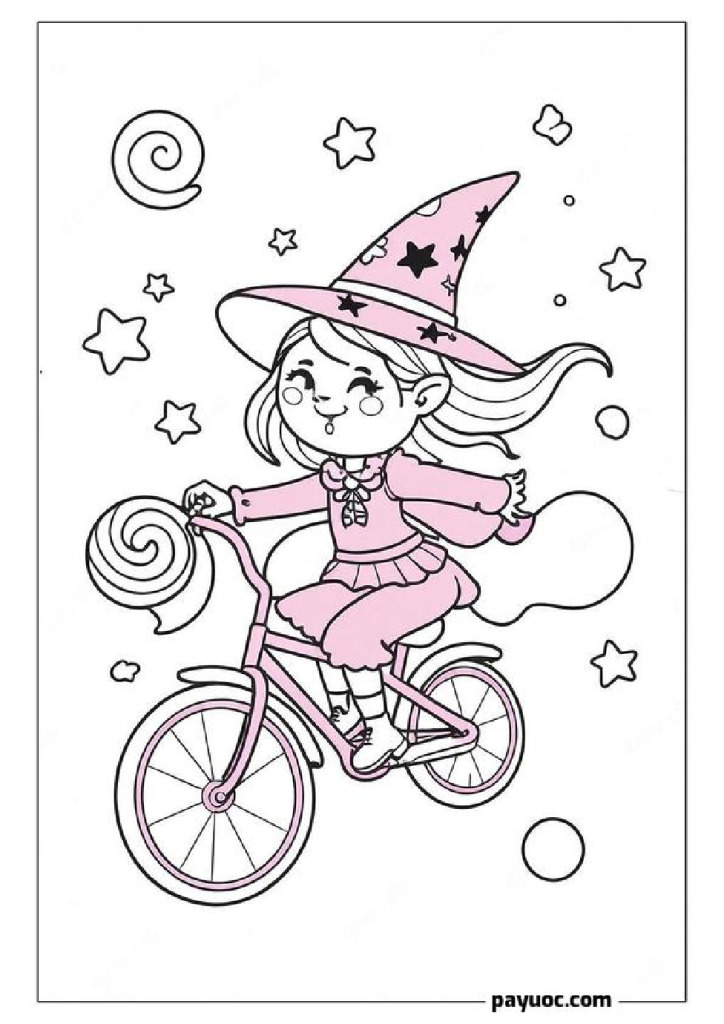 Halloween Biker Coloring Pages