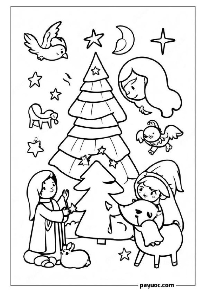 Christmas Nativity Coloring Pages