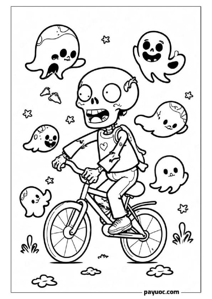 20+ Halloween Biker Coloring Pages (FREE PDFs)