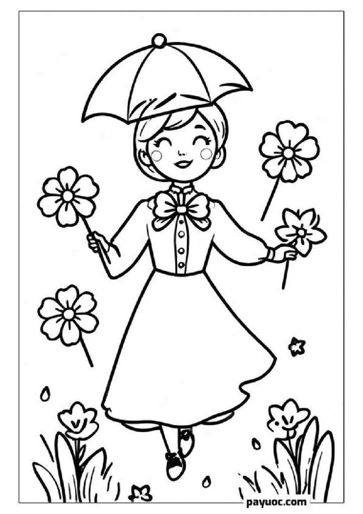 Mary Poppins Disney Coloring Pages