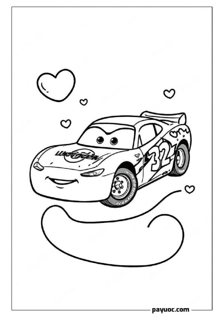 40+ Lightning McQueen Valentine's Coloring Pages (FREE PDFs)