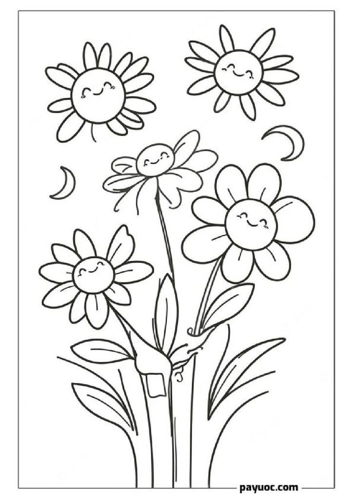 Hippie Flower Coloring Pages