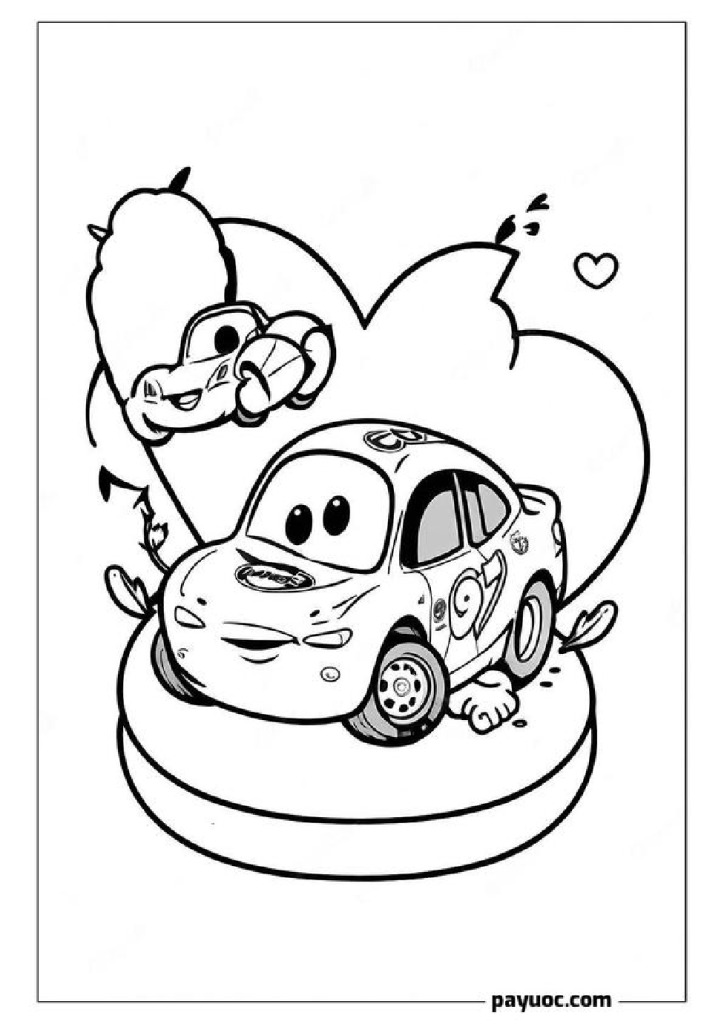 40+ Lightning McQueen Valentine's Coloring Pages (FREE PDFs)