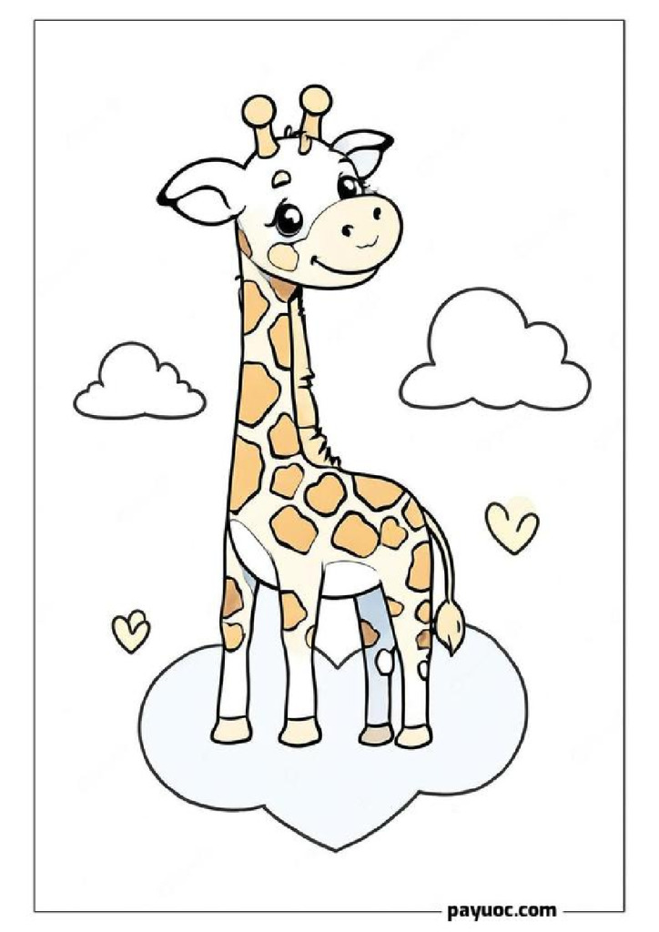 35+ Valentine's Day Giraffe Coloring Pages (FREE PDFs)
