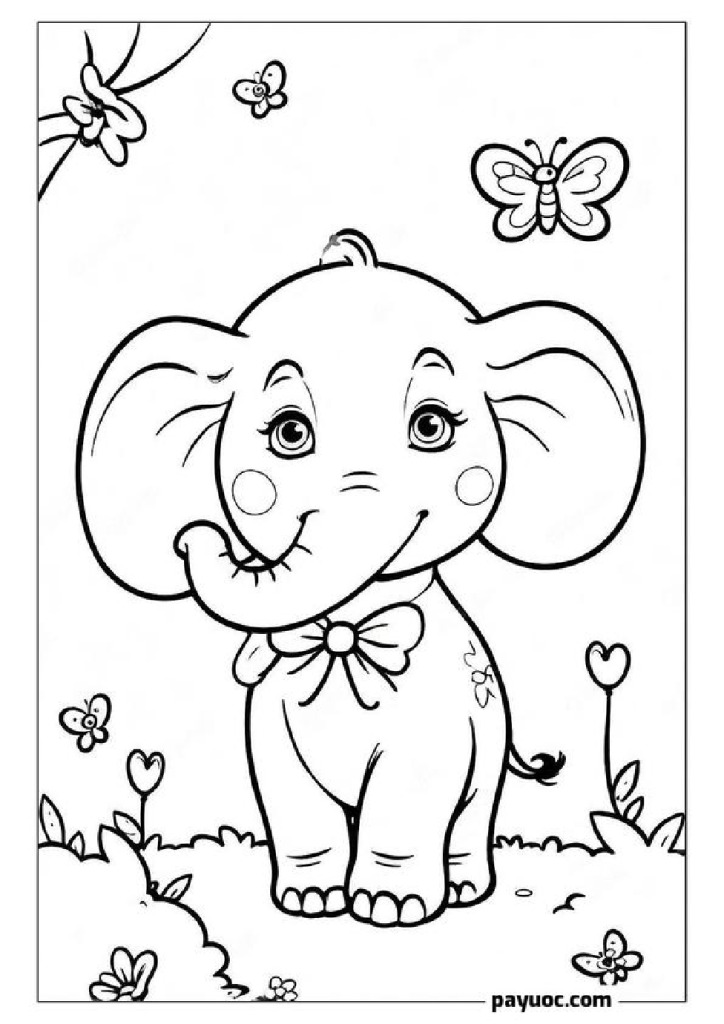 35+ Elephant Valentine Coloring Pages (FREE PDFs)