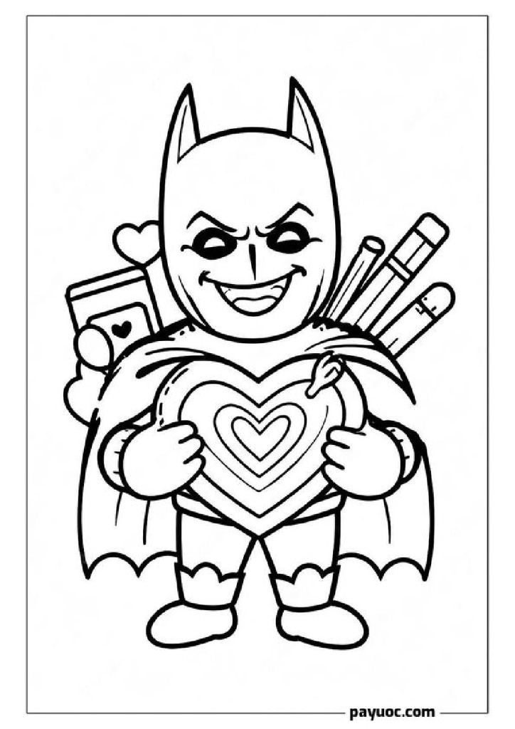 30+ Batman Valentine Coloring Pages (FREE PDFs)