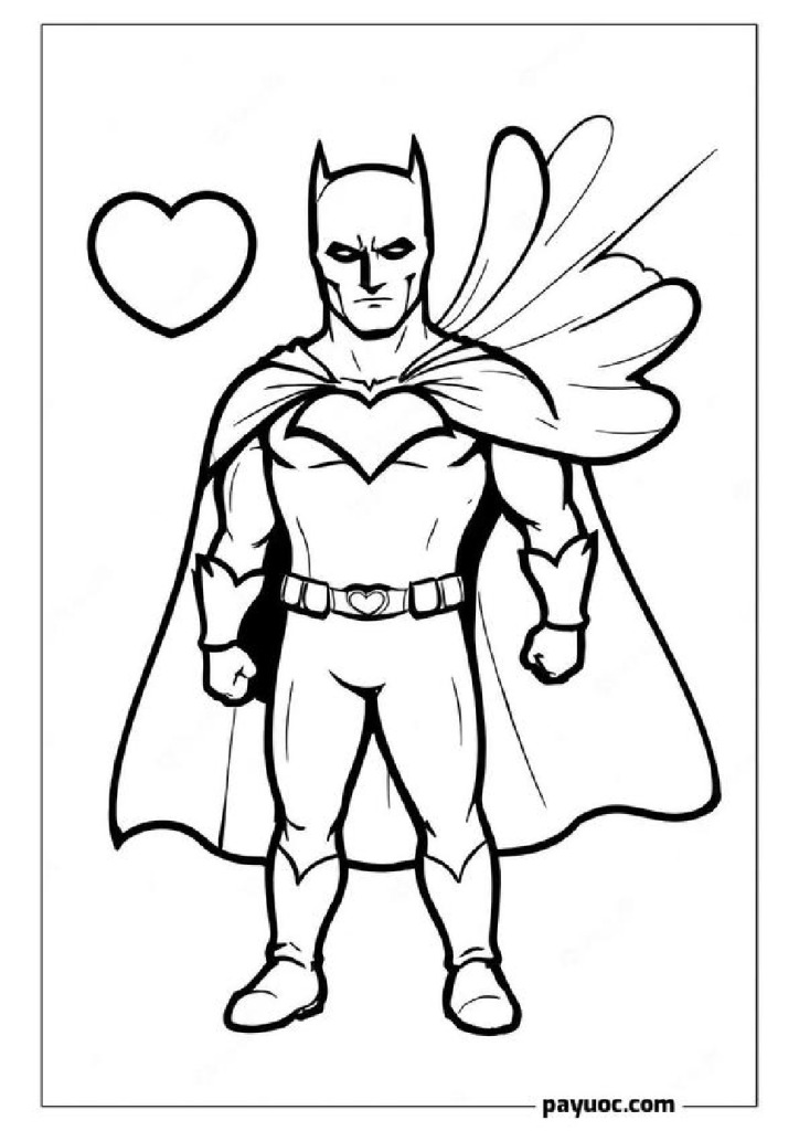 30+ Batman Valentine Coloring Pages (FREE PDFs)