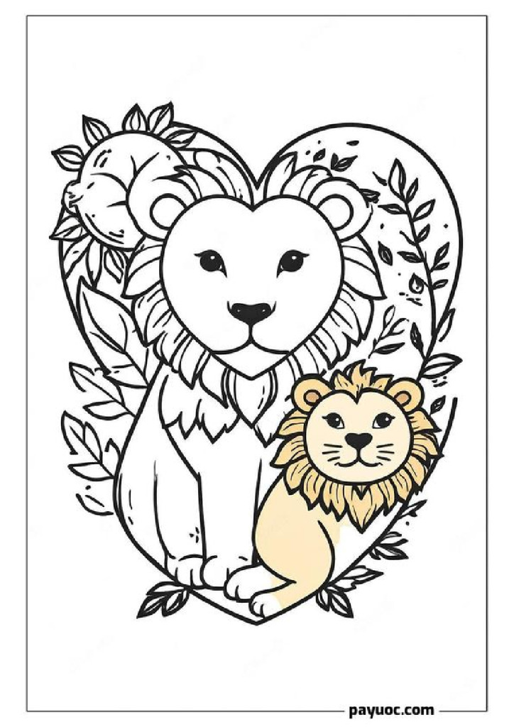 Lion King Valentine’s Day Coloring Pages