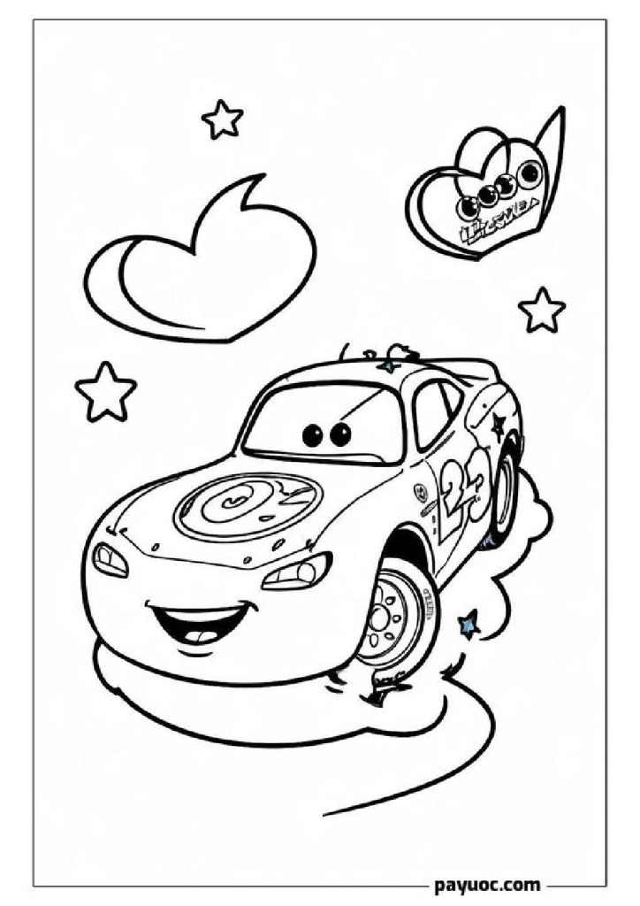 40+ Lightning McQueen Valentine's Coloring Pages (FREE PDFs)
