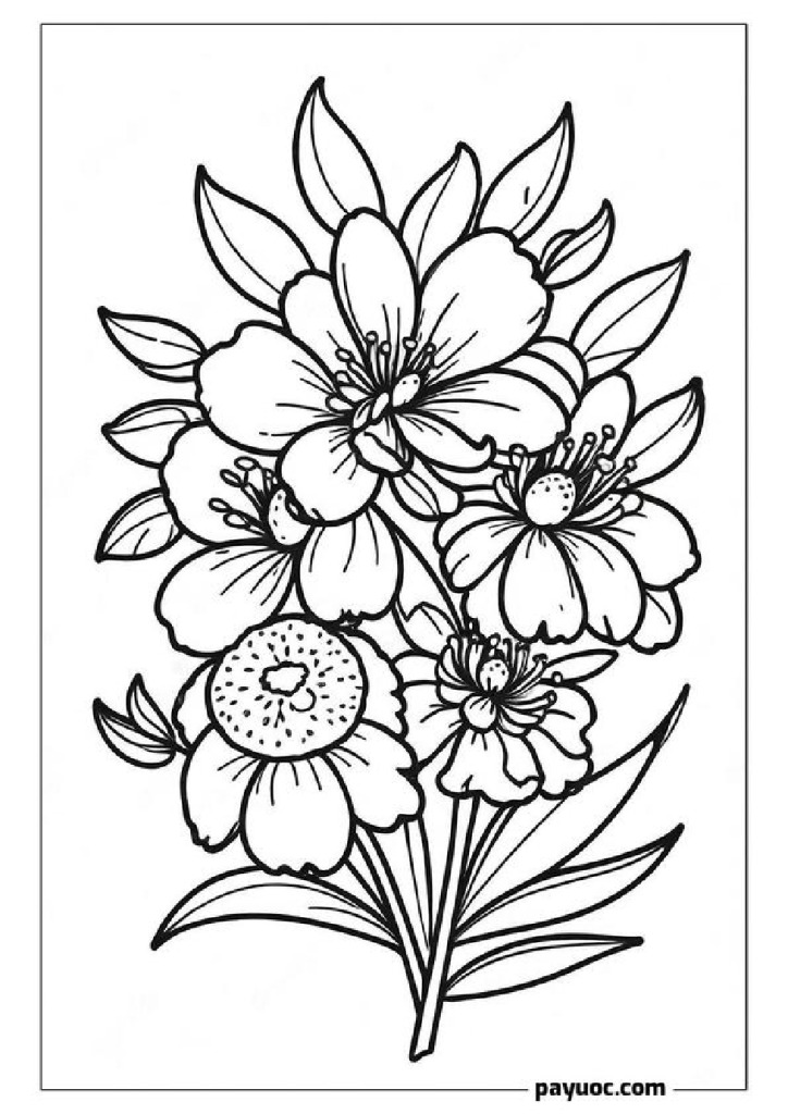 Lehua Flower Coloring Page