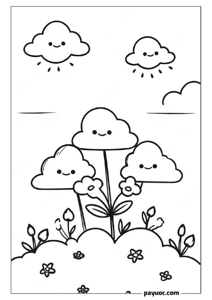 Lilies Coloring Pages for Kids