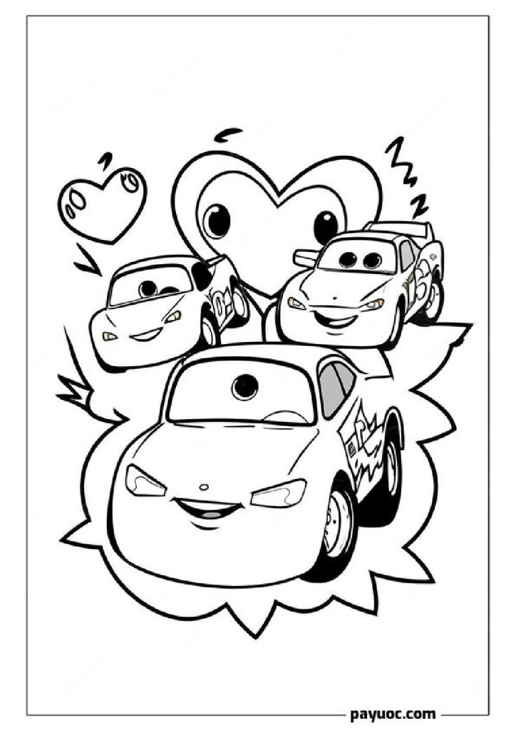 40+ Lightning McQueen Valentine's Coloring Pages (FREE PDFs)