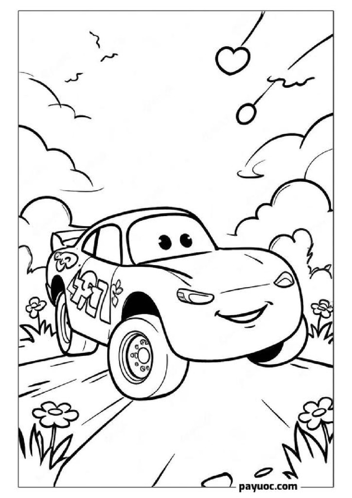 40+ Lightning McQueen Valentine's Coloring Pages (FREE PDFs)