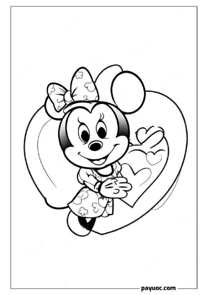 15+ Mickey and Minnie Valentine's Day Coloring Pages (FREE PDFs)