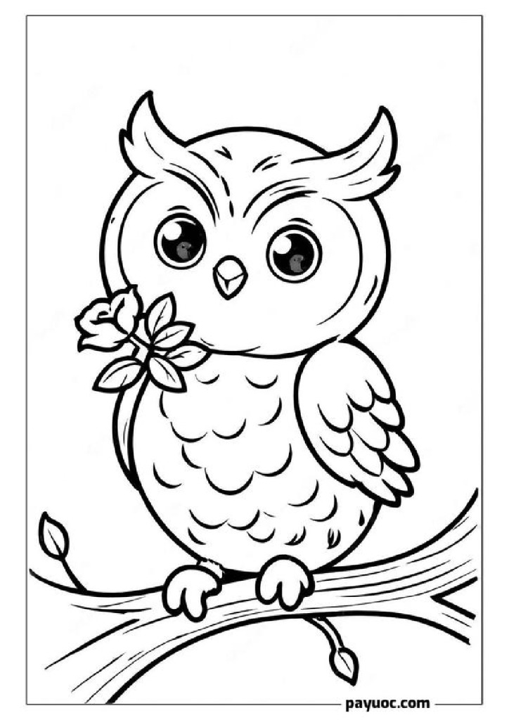 Owl with Roses