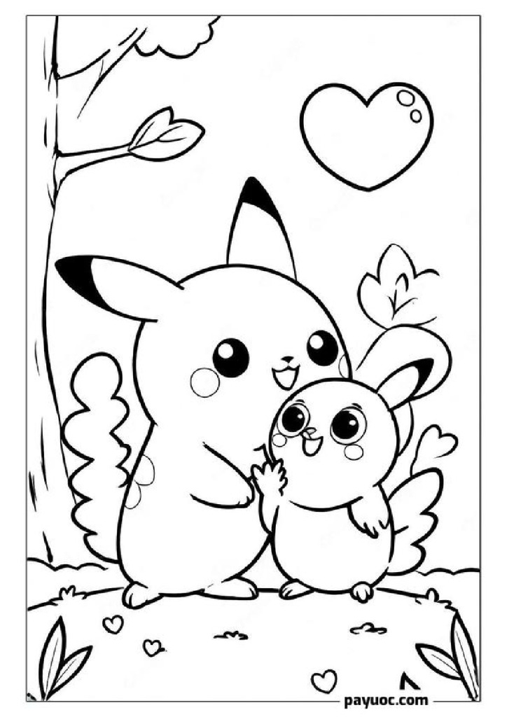 30+ Pikachu Valentine Coloring Page (FREE PDFs)