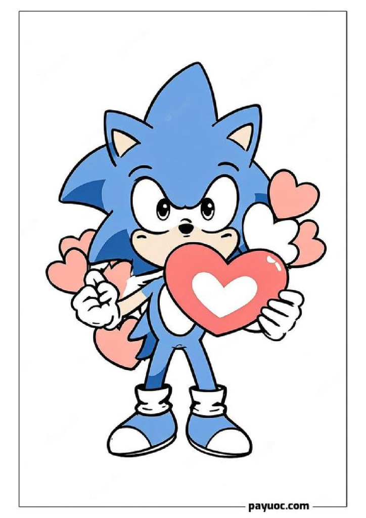 20+ Sonic Valentine's Day Coloring Pages (FREE PDFs)
