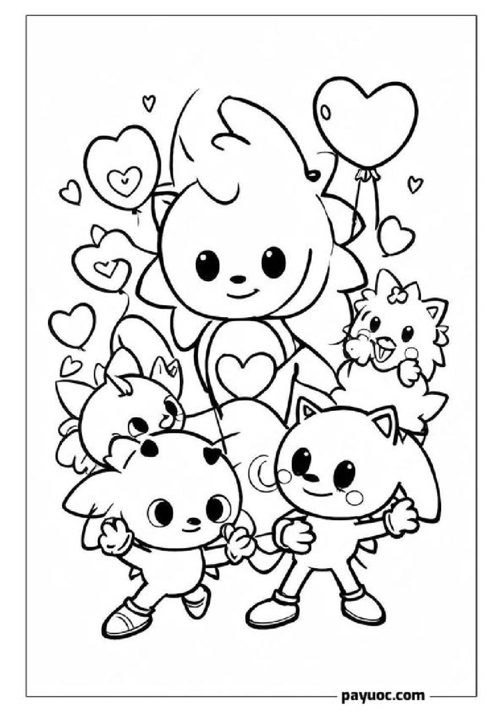 20+ Sonic Valentine's Day Coloring Pages (FREE PDFs)