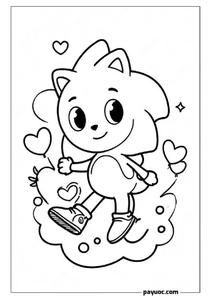 20+ Sonic Valentine's Day Coloring Pages (FREE PDFs)