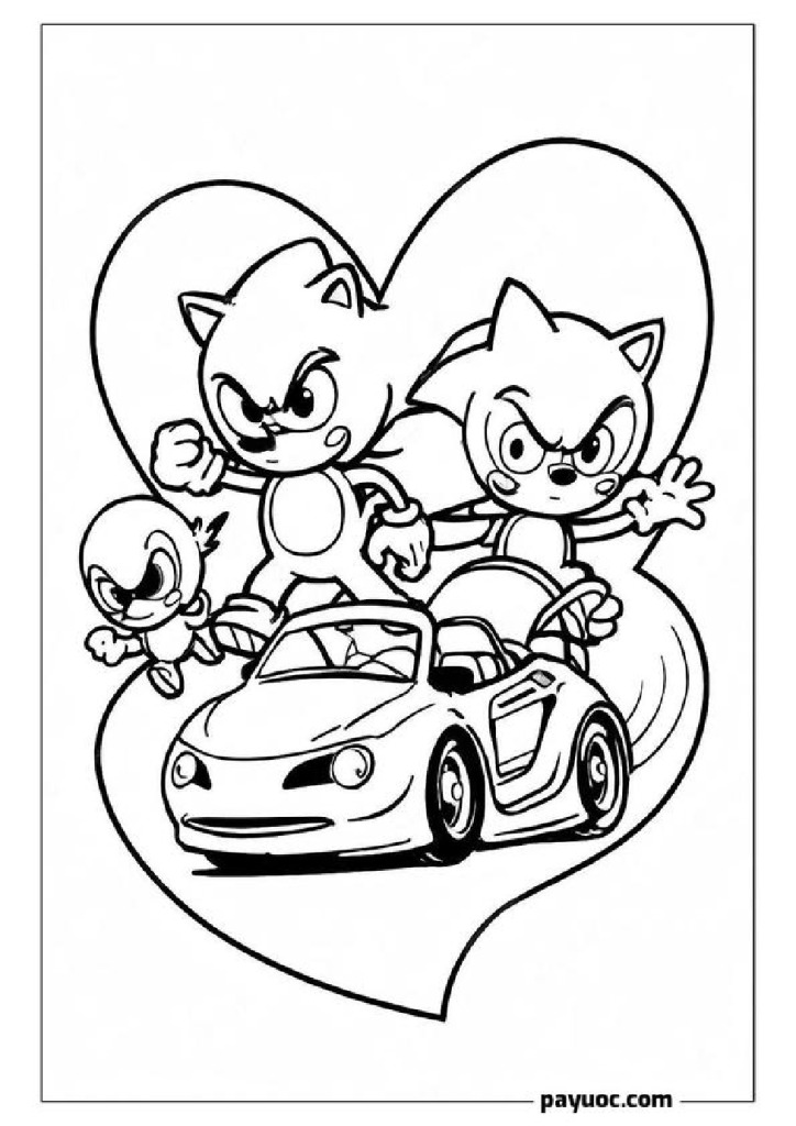20+ Sonic Valentine's Day Coloring Pages (FREE PDFs)