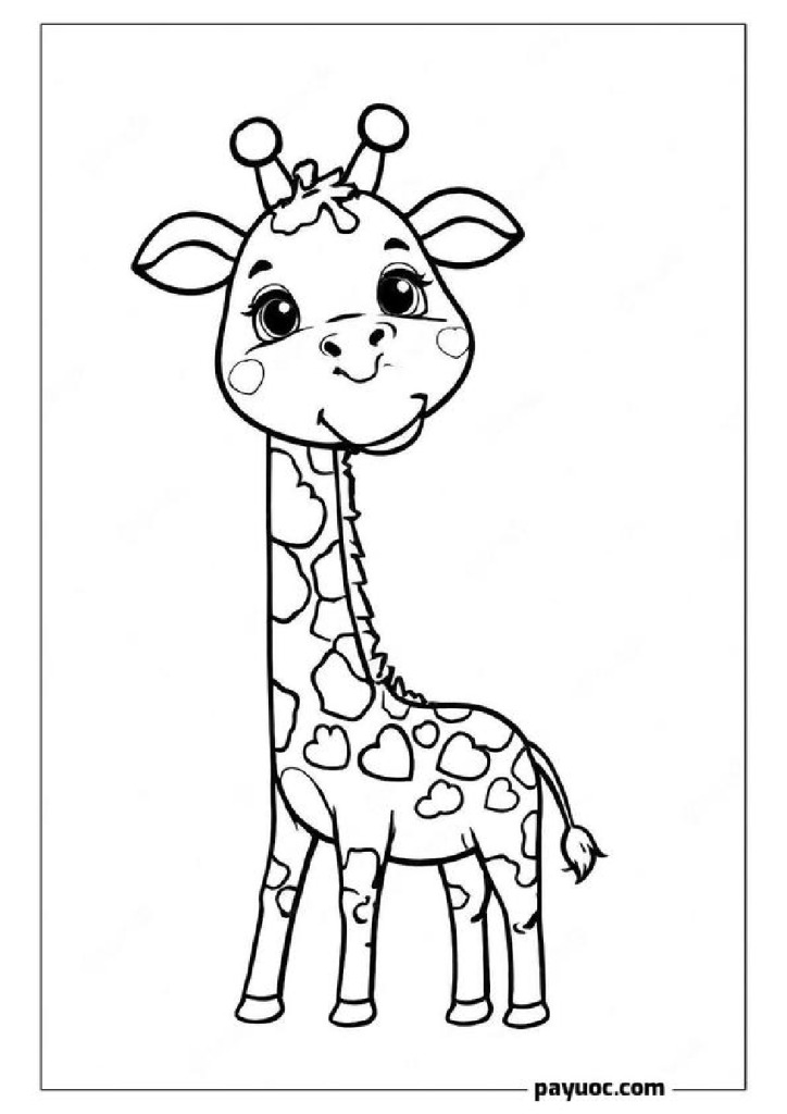 35+ Valentine's Day Giraffe Coloring Pages (FREE PDFs)