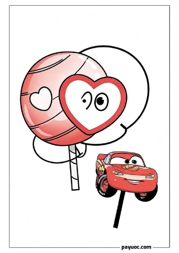 40+ Lightning McQueen Valentine's Coloring Pages (FREE PDFs)