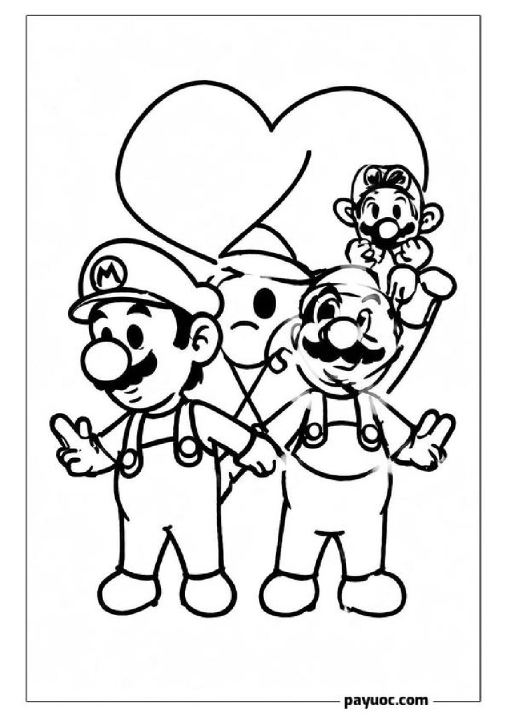 40+ Super Mario Valentine Coloring Pages (FREE PDFs)