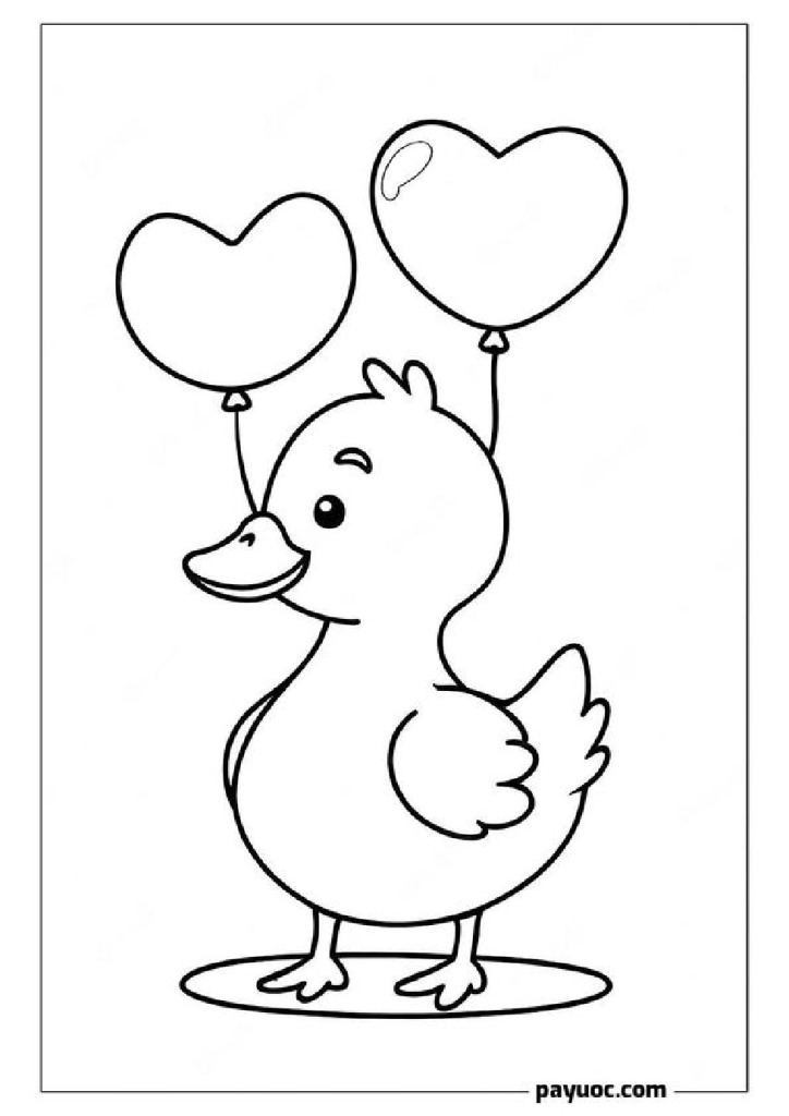 25+ Duck Valentine Coloring Pages (FREE PDFs)