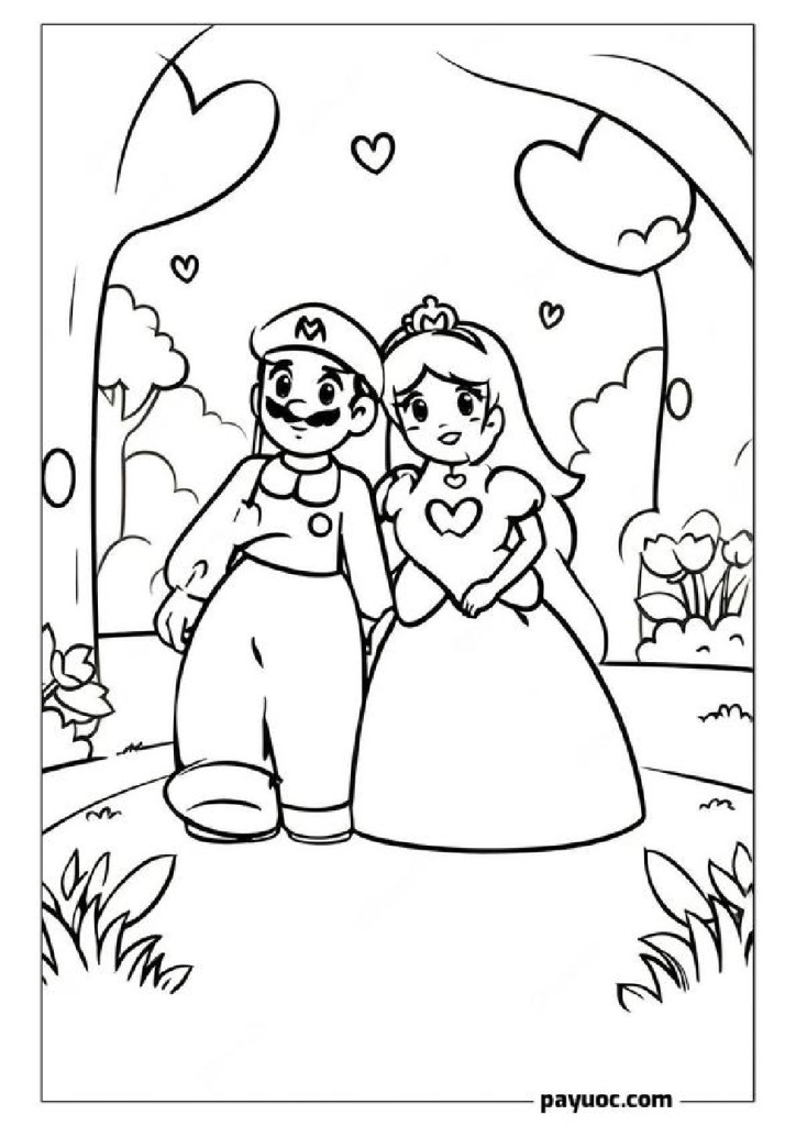 40+ Super Mario Valentine Coloring Pages (FREE PDFs)