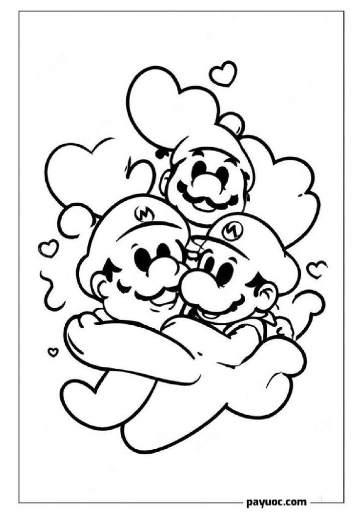 40+ Super Mario Valentine Coloring Pages (FREE PDFs)
