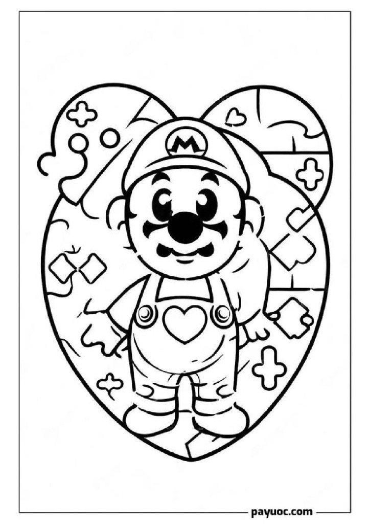 40+ Super Mario Valentine Coloring Pages (FREE PDFs)