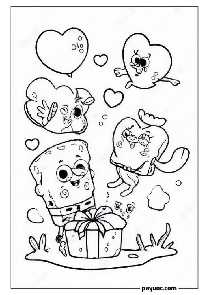 30+ SpongeBob Valentine Coloring Pages (FREE PDFs)