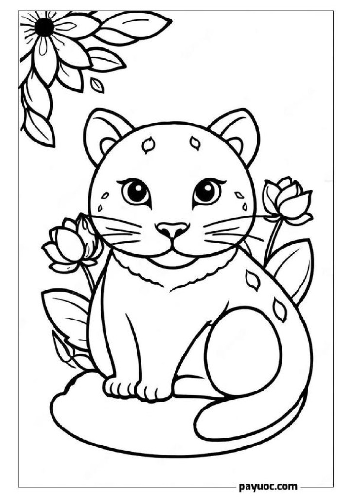 Cougar Coloring Pages for Kids