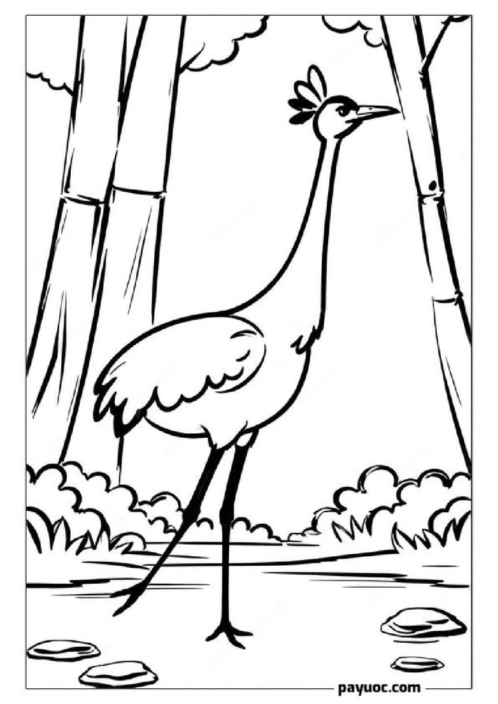 Crane Through Trees