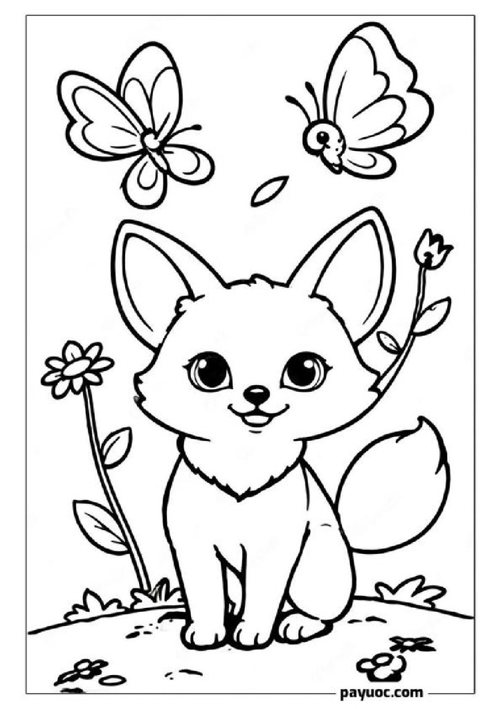 Fennec Fox & Butterflies