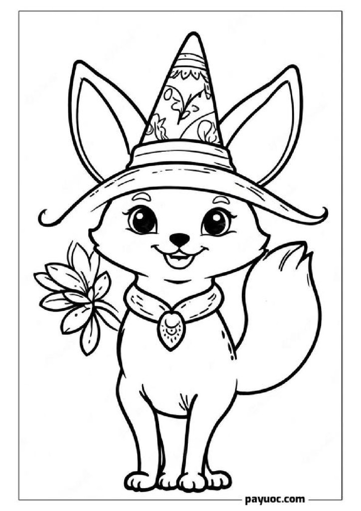 Fennec Fox & Flower Hat