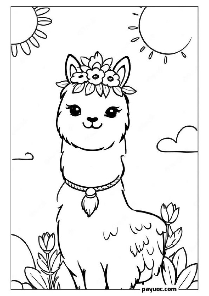 Flower Crown Llama
