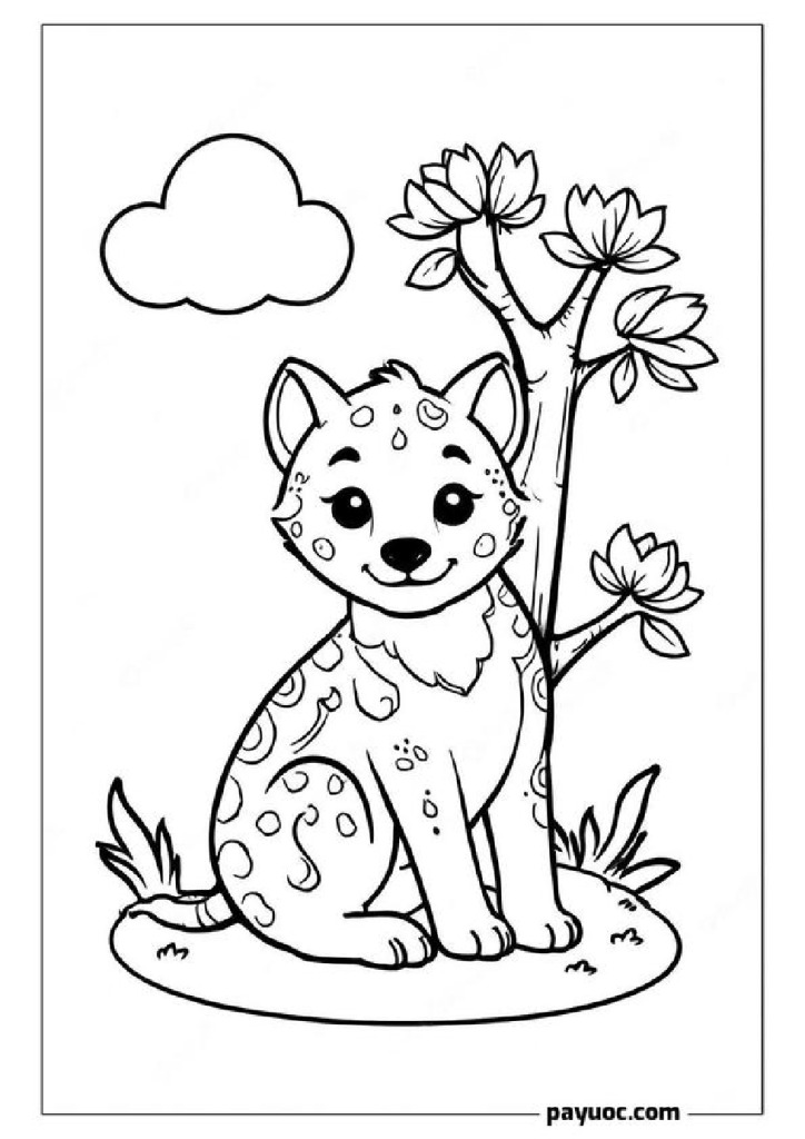 Hyena and Blossoms